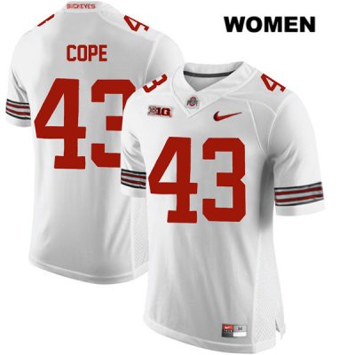 Women's NCAA Ohio State Buckeyes Robert Cope #43 College Stitched Authentic Nike White Football Jersey ET20C35AO